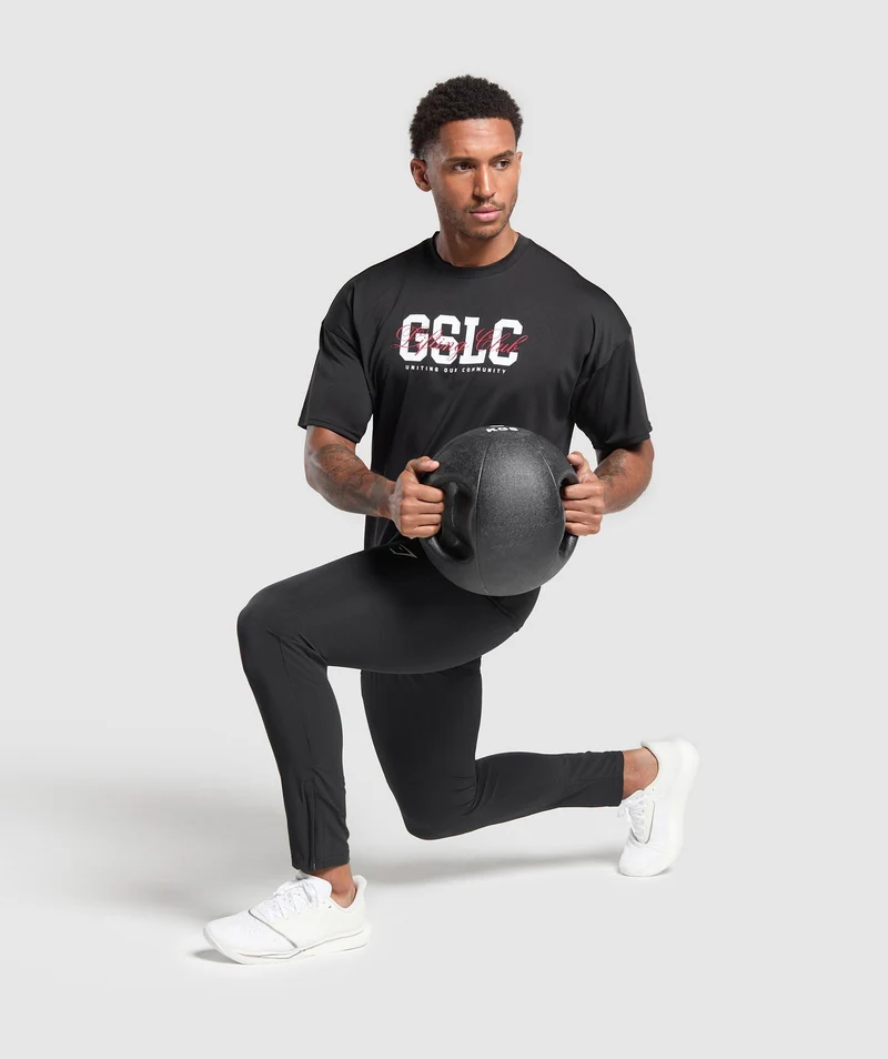 Gymshark Script Graphic T-Shirt - Black
