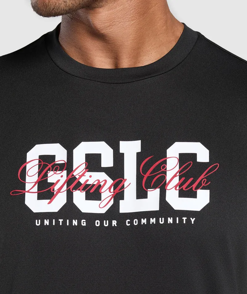 Gymshark Script Graphic T-Shirt - Black