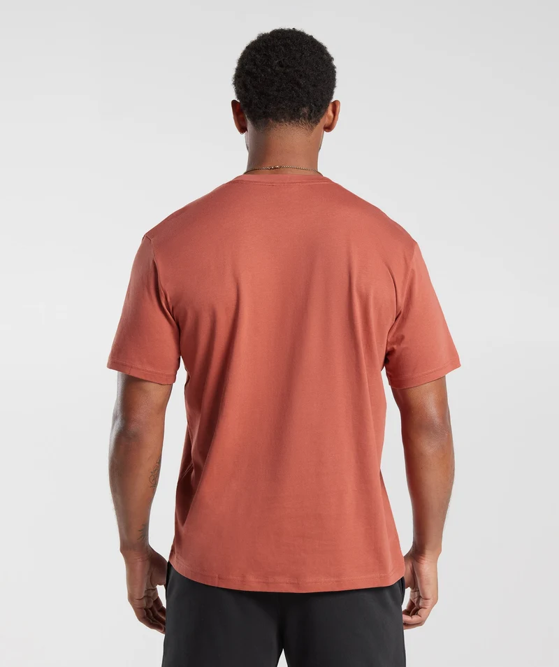 Gymshark Crest T-Shirt - Persimmon Red