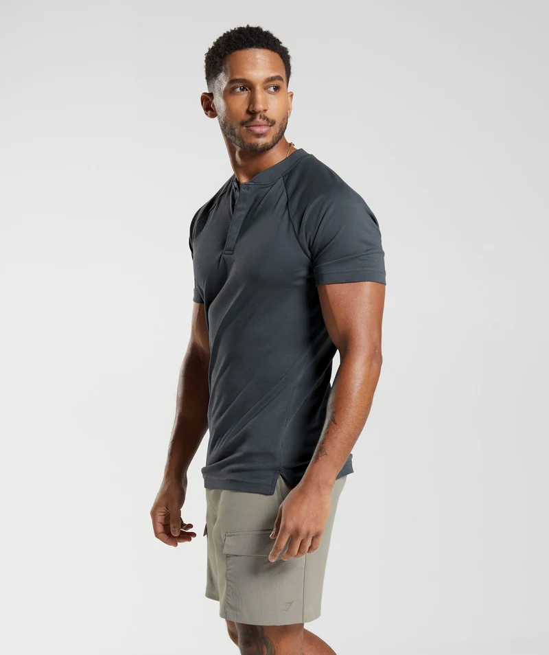 Gymshark Rest Day Commute Polo Shirt - Blue