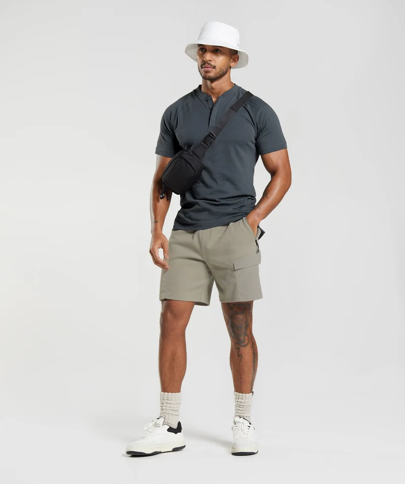 Gymshark Rest Day Commute Polo Shirt - Blue