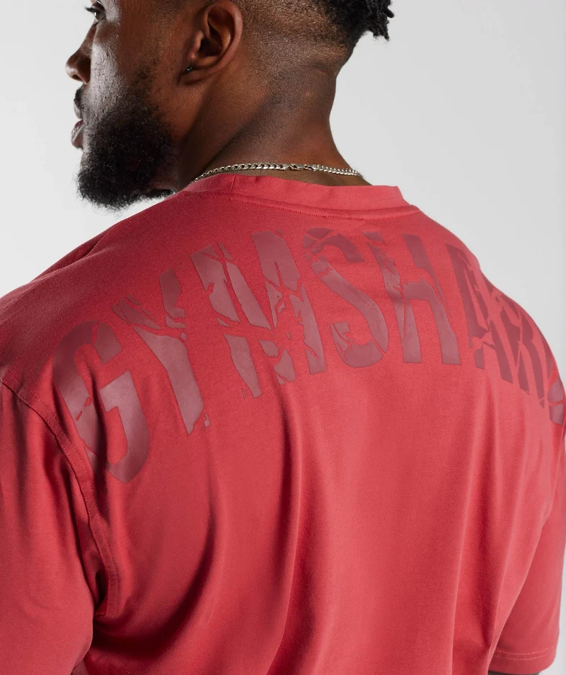 Gymshark Power T-Shirt - Sundried Red