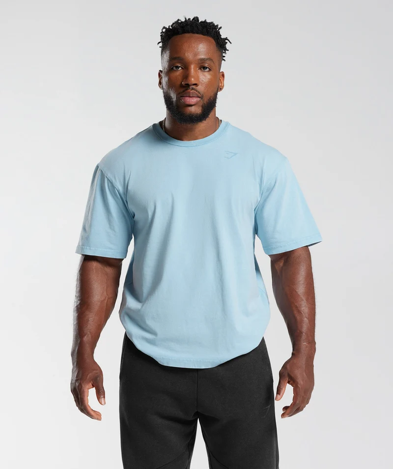 Gymshark Power Washed T-Shirt - Ozone Blue