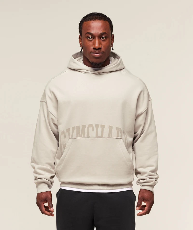 Gymshark Pocket Graphic Hoodie - Pebble Grey