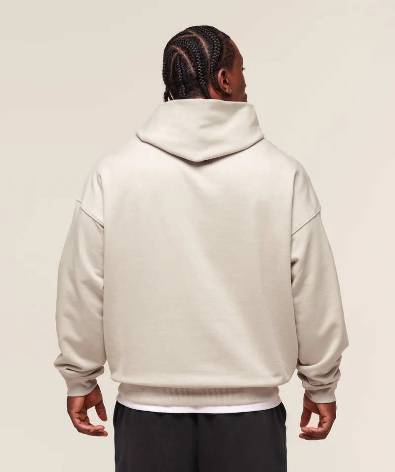 Gymshark Pocket Graphic Hoodie - Pebble Grey