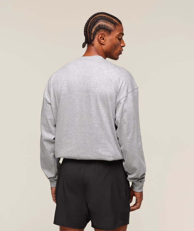 Gymshark GSLC Long Sleeve T-Shirt - Light Grey Core Marl