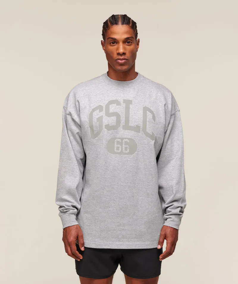 Gymshark GSLC Long Sleeve T-Shirt - Light Grey Core Marl