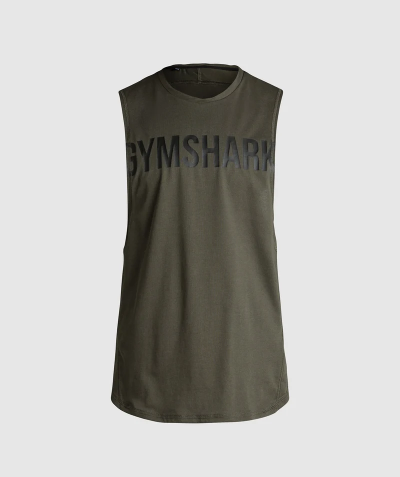 Gymshark Impact Drop Arm Tank - Strength Green