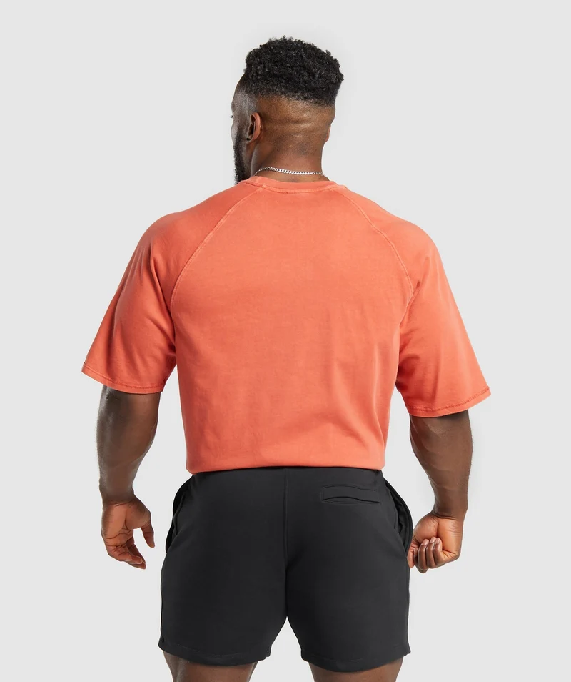 Gymshark Premium Legacy T-Shirt - Muted Orange/Pigment Dye