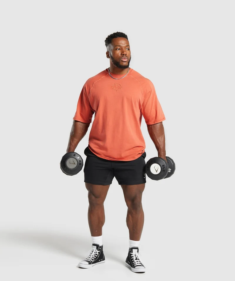 Gymshark Premium Legacy T-Shirt - Muted Orange/Pigment Dye