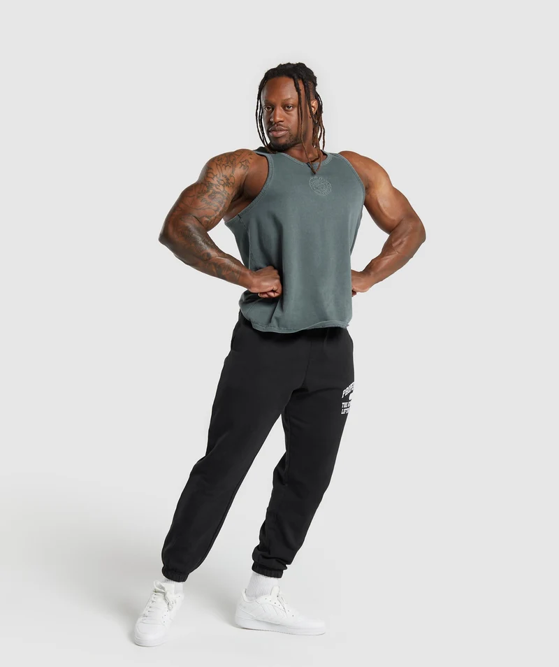Gymshark Premium Legacy Tank - Cargo Teal/Pigment Dye