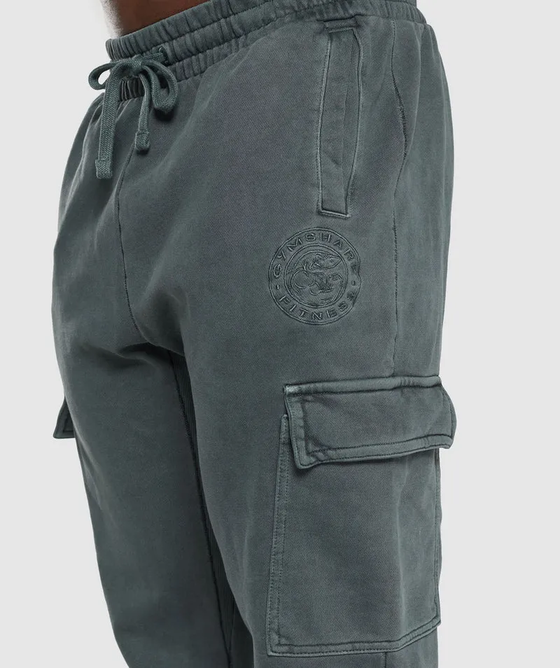 Gymshark Premium Legacy Cargo Pants - Cargo Teal/Pigment Dye