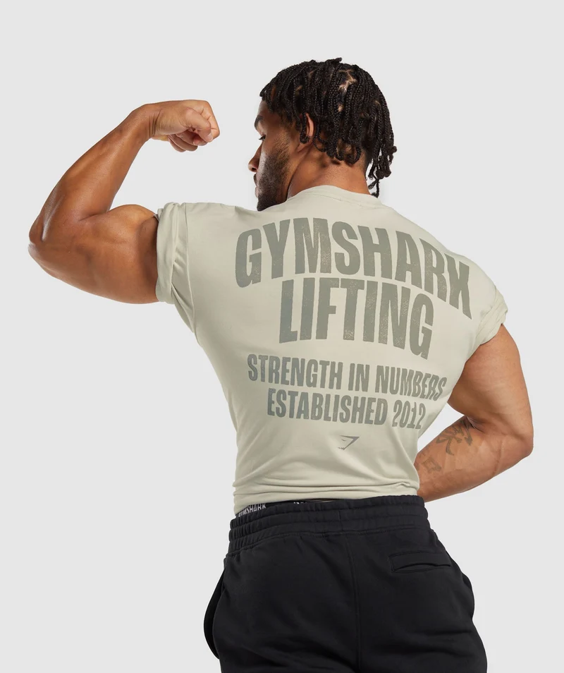 Gymshark Lifting SS T-Shirt - Pebble Grey