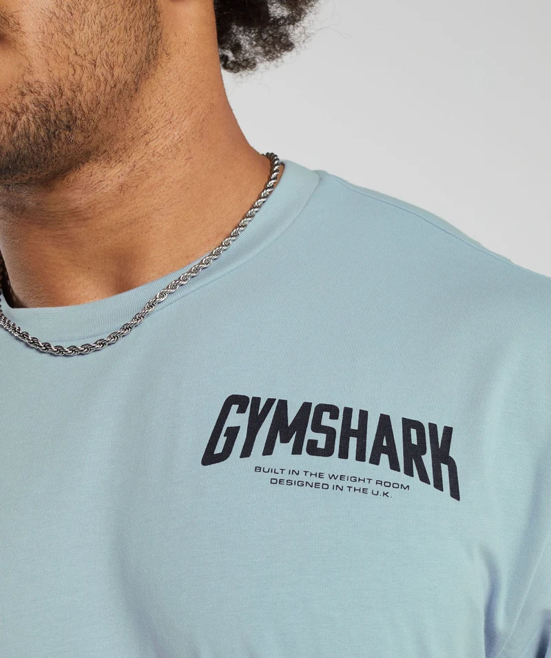 Gymshark Cartoon Lifting T-Shirt - Blue