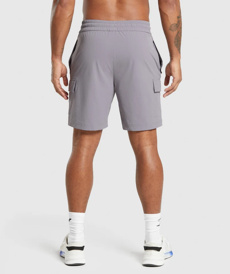 Gymshark Stretch Woven Cargo Shorts - Medium Grey