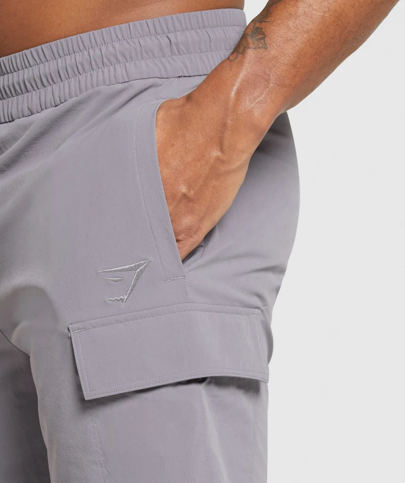 Gymshark Stretch Woven Cargo Shorts - Medium Grey