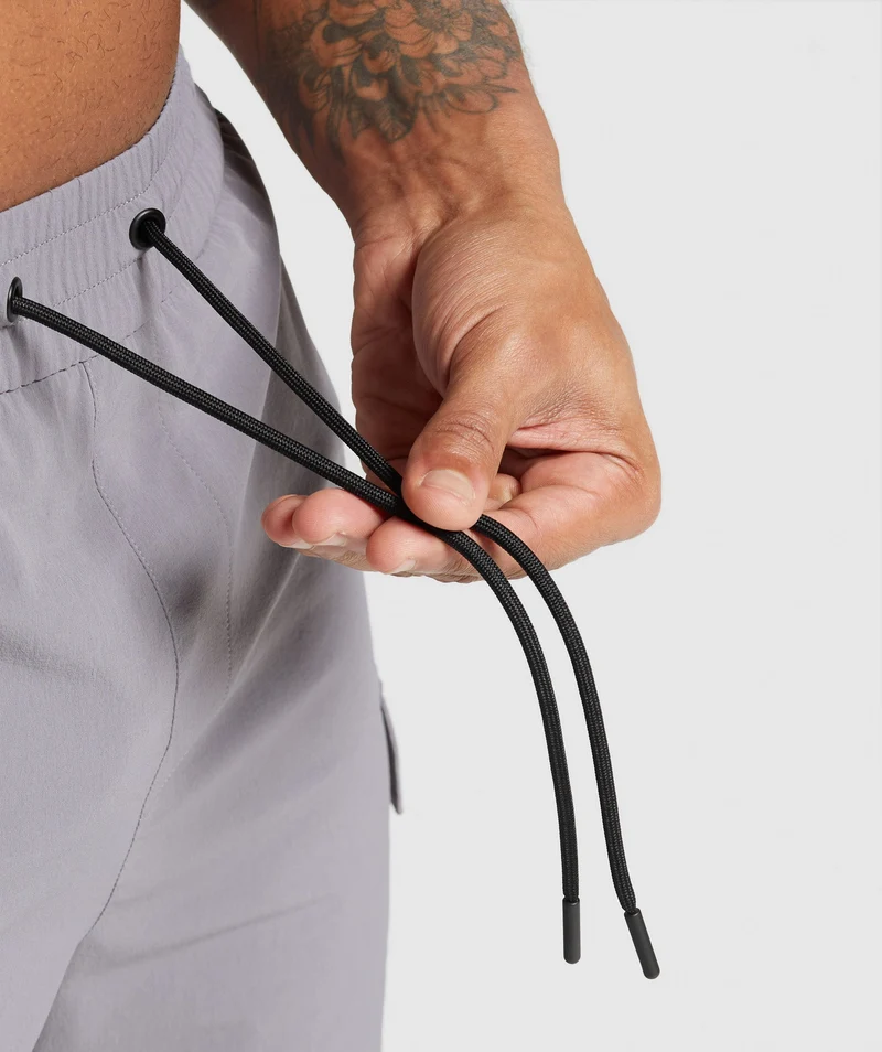 Gymshark Stretch Woven Cargo Shorts - Medium Grey