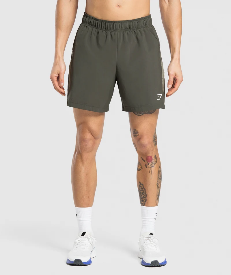 Gymshark Sport 7" Shorts - Strength Green/Utility Green