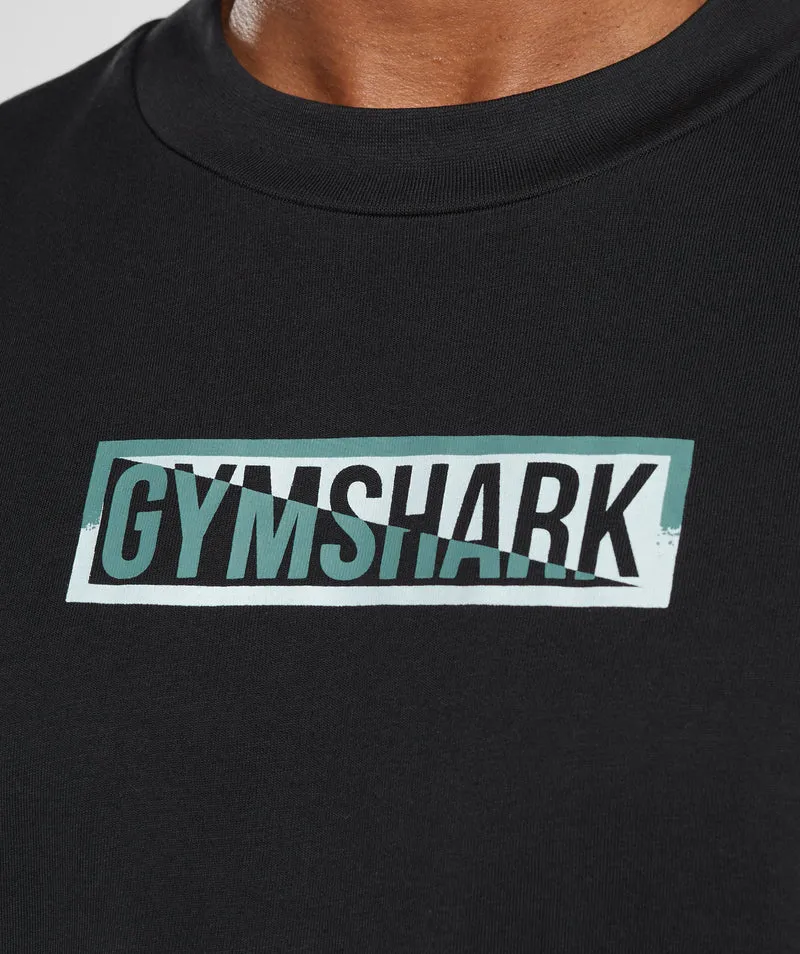 Gymshark Global Graphic Long Sleeve T-Shirt - Black