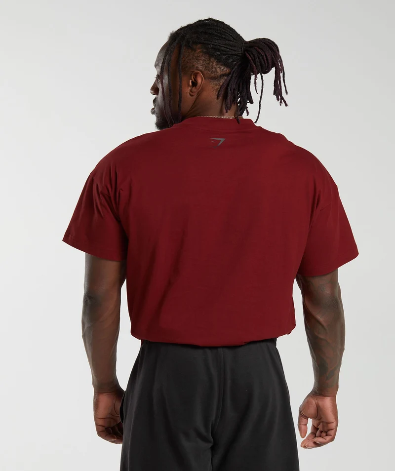 Gymshark Pump Cover T-Shirt - Spiced Red