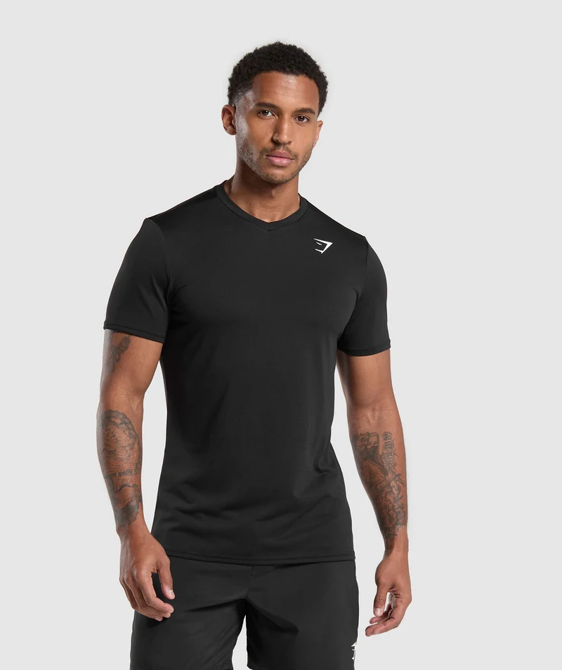 Gymshark Arrival V-Neck T Shirt - Black