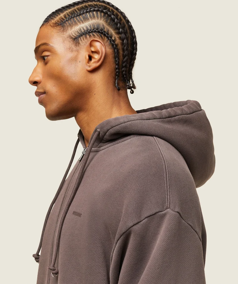Gymshark Lifestyle Relaxed Zip Hoodie - Archive Brown