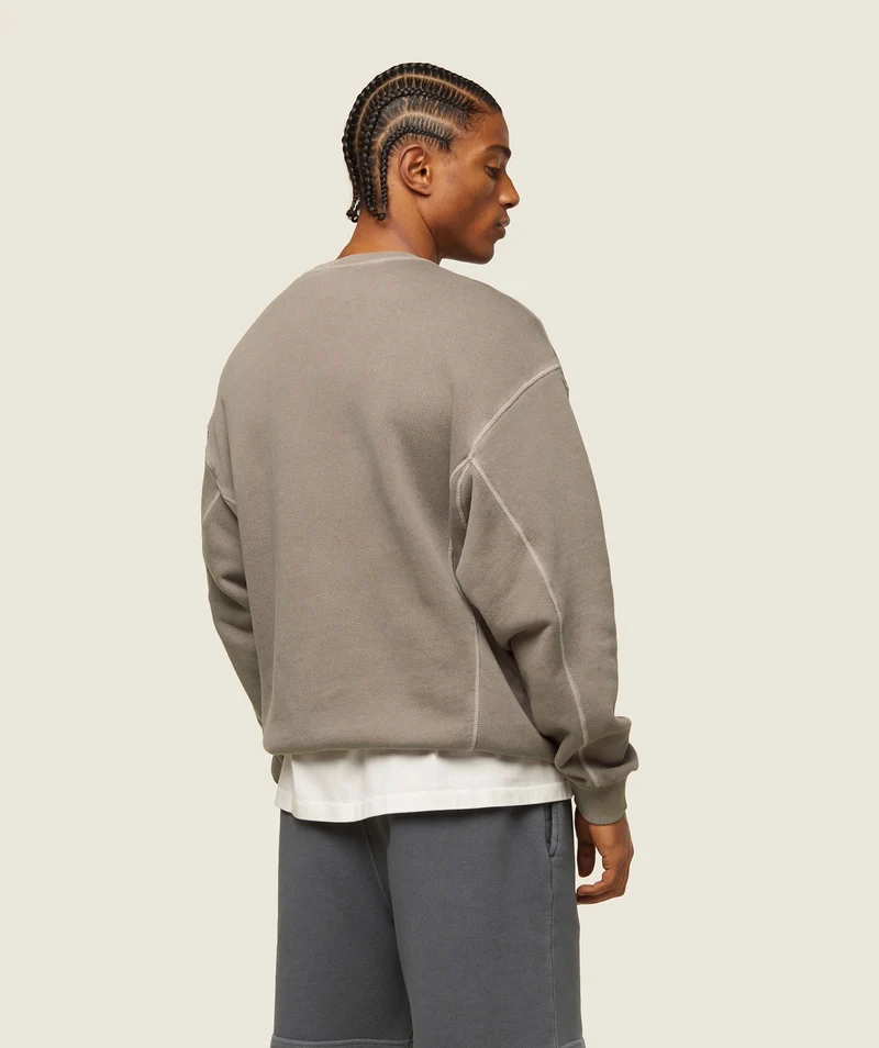 Gymshark Lifestyle Relaxed Stitch Sweatshirt - Linen Brown