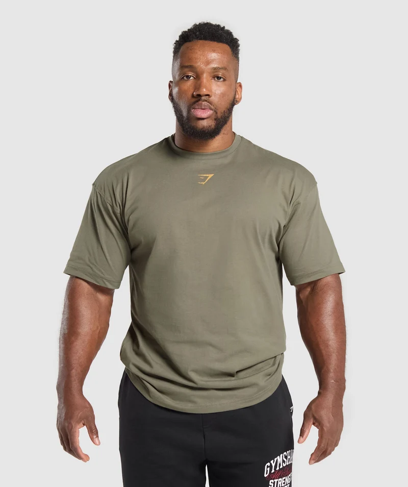 Gymshark Trophy Graphic T-Shirt - Base Green