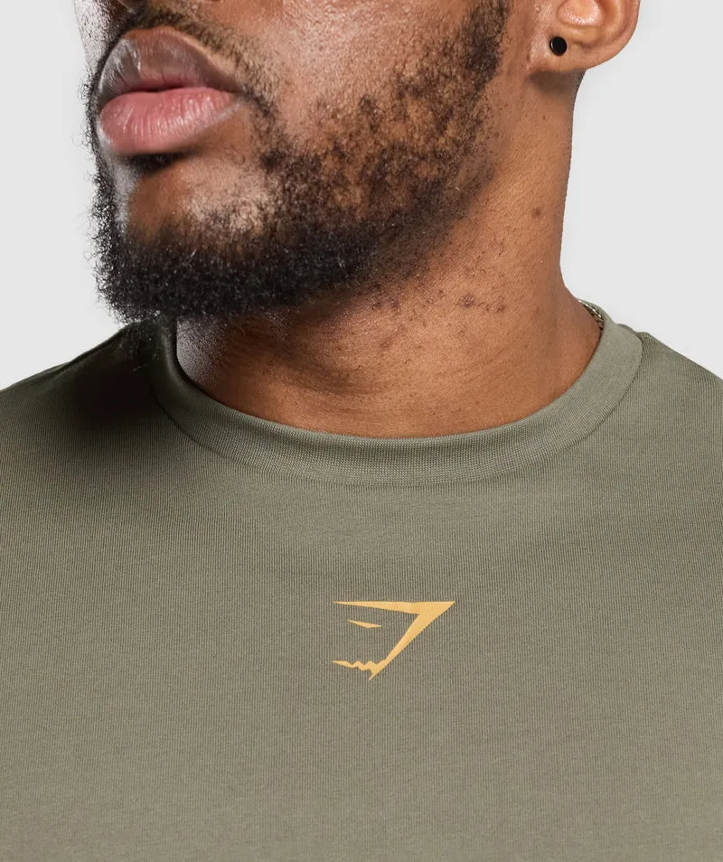 Gymshark Trophy Graphic T-Shirt - Base Green