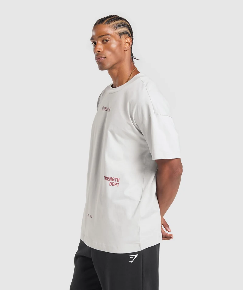 Gymshark Lifting Club Apparel Graphic T-Shirt - Metal Grey
