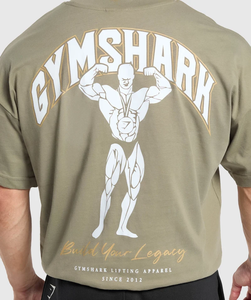 Gymshark Build Your Legacy Graphic T-Shirt - Utility Green