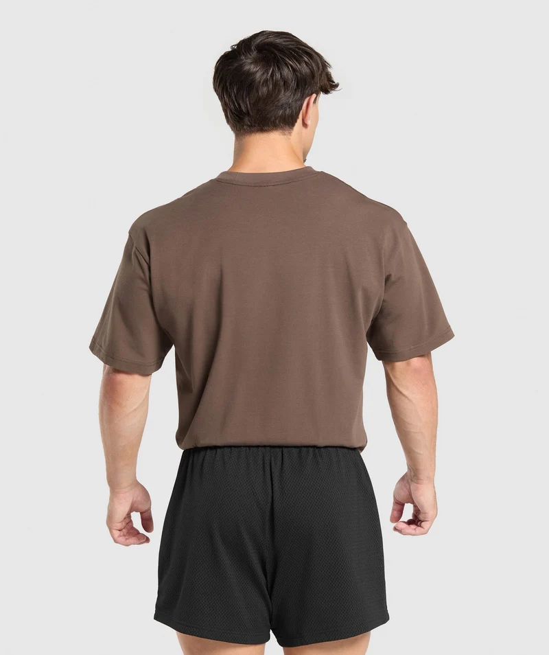 Gymshark Apollo Oversized T-Shirt - Walnut Brown