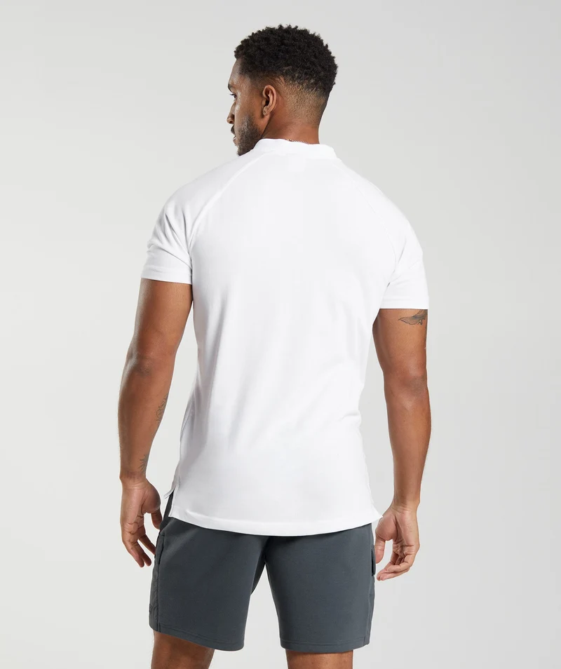Gymshark Rest Day Commute Polo Shirt - White