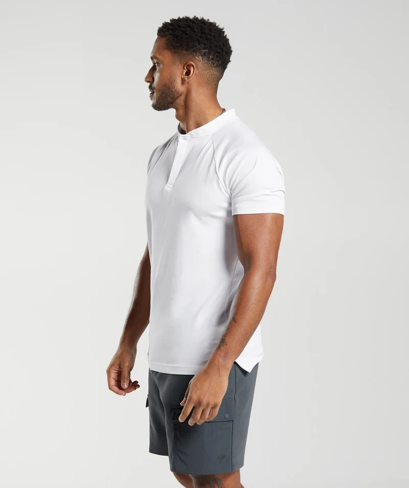 Gymshark Rest Day Commute Polo Shirt - White