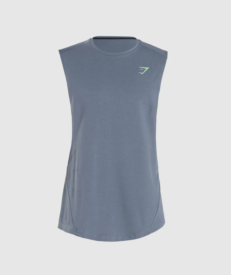 Gymshark Bold Drop Arm Tank - Evening Blue