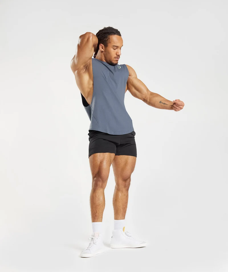Gymshark Bold Drop Arm Tank - Evening Blue