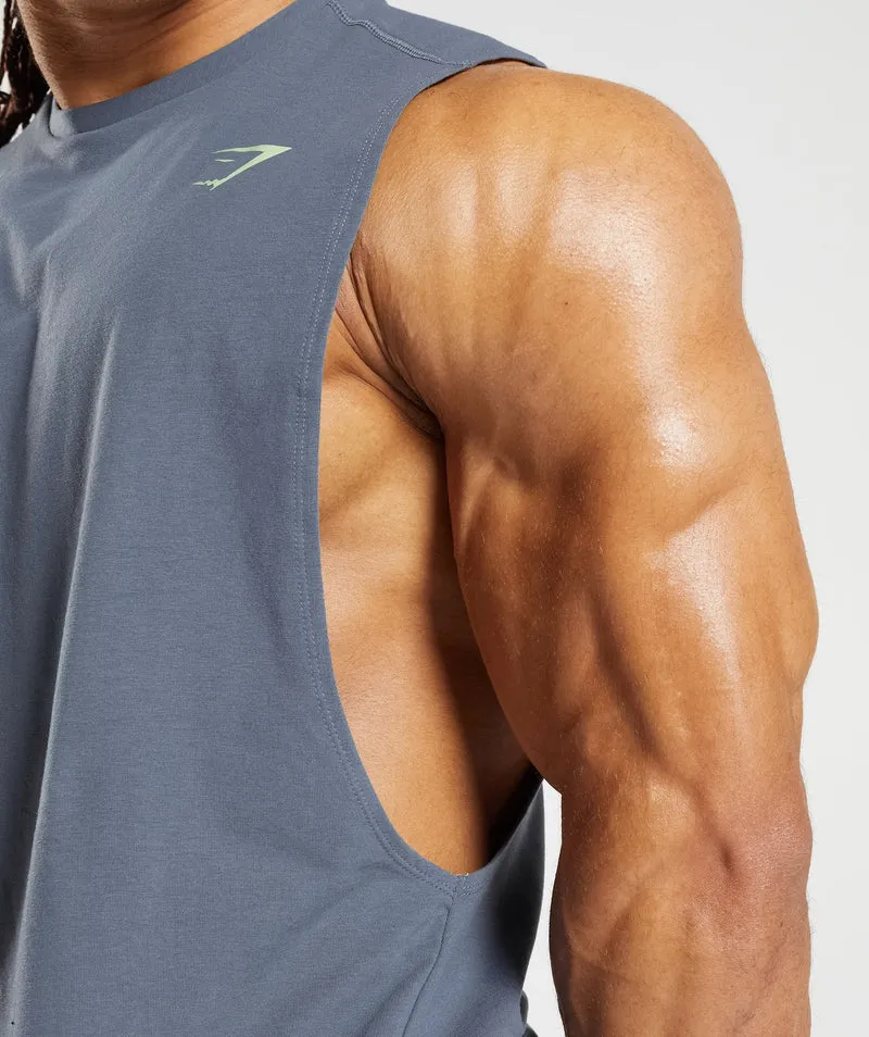 Gymshark Bold Drop Arm Tank - Evening Blue