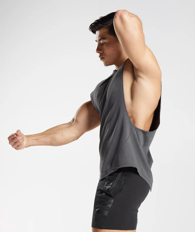 Gymshark Bold Drop Arm Tank - Grey