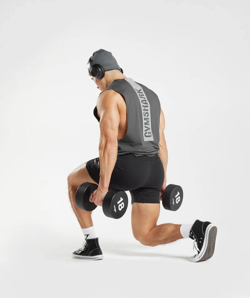 Gymshark Bold Drop Arm Tank - Grey