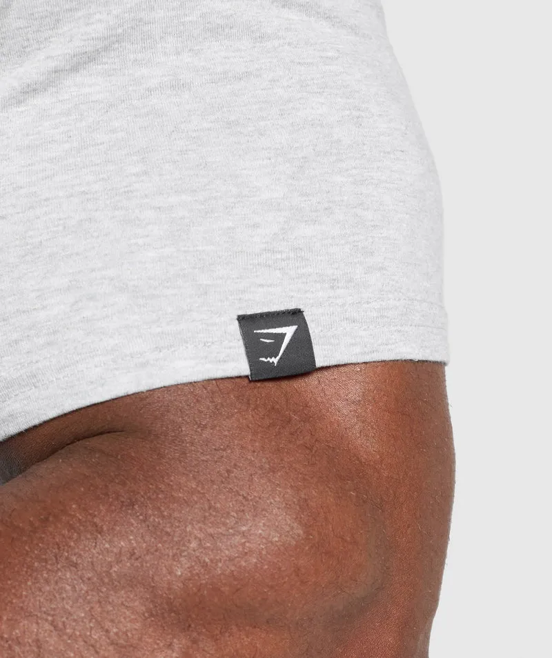 Gymshark T-Shirt 2 Pack - Black/Light Grey Marl