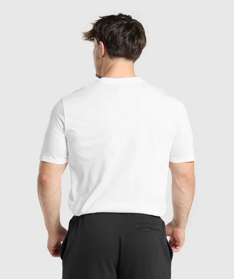 Gymshark T-Shirt 2 Pack - White/Black