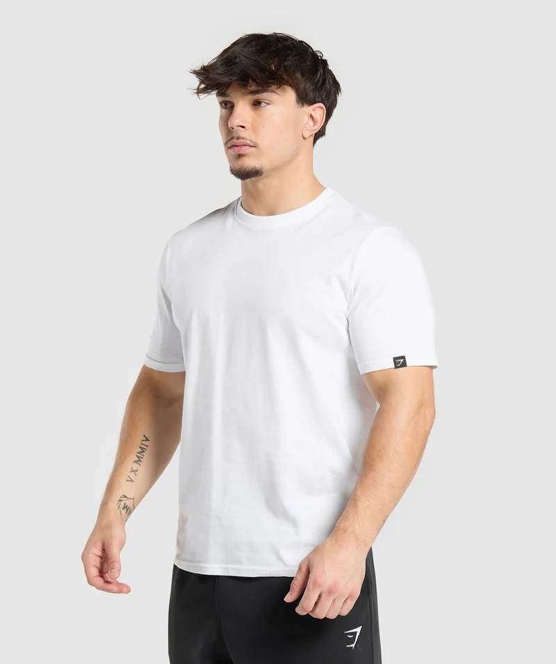 Gymshark T-Shirt 2 Pack - White/Black