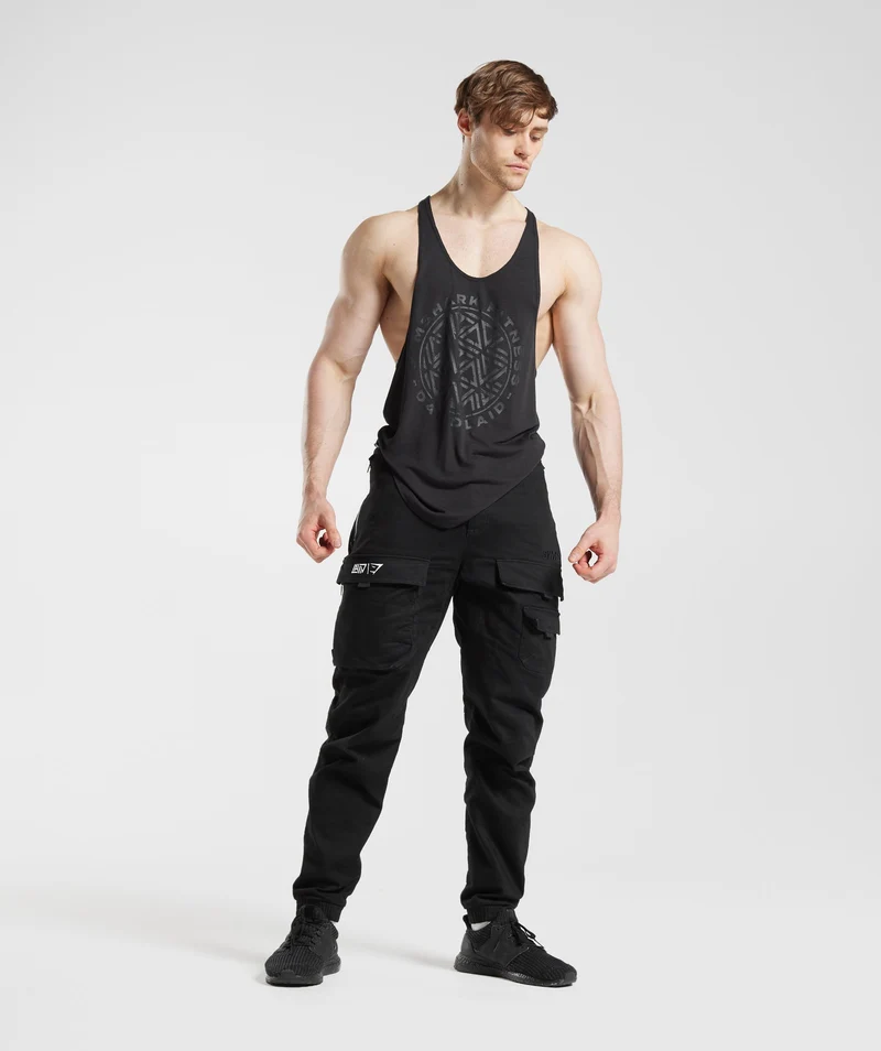 Gymshark x David Laid Stringer - Black