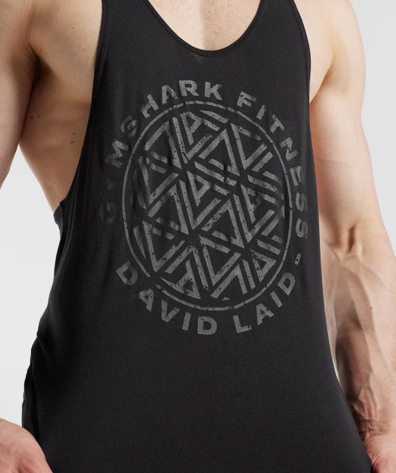 Gymshark x David Laid Stringer - Black