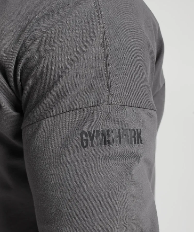 Gymshark x David Laid Oversized Long Sleeve T-Shirt - Wolf Grey