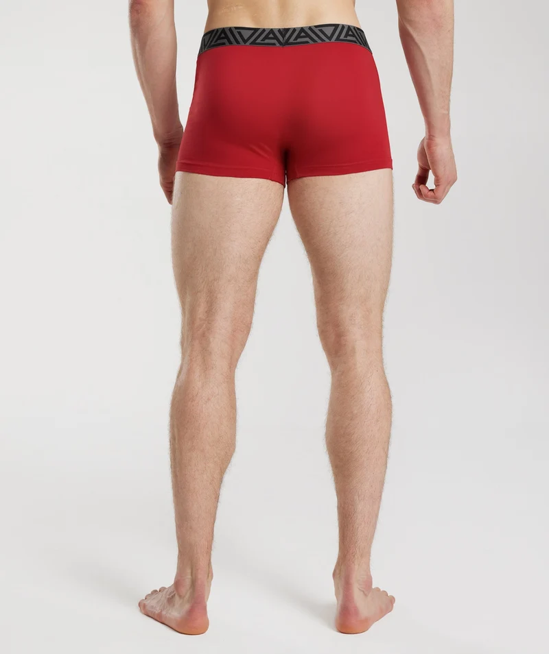 Gymshark x David Laid Boxers 1pk - Spark Red/Black