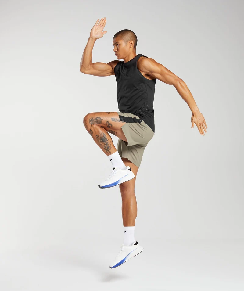 Gymshark Sport 7" Shorts - Linen Brown/Black