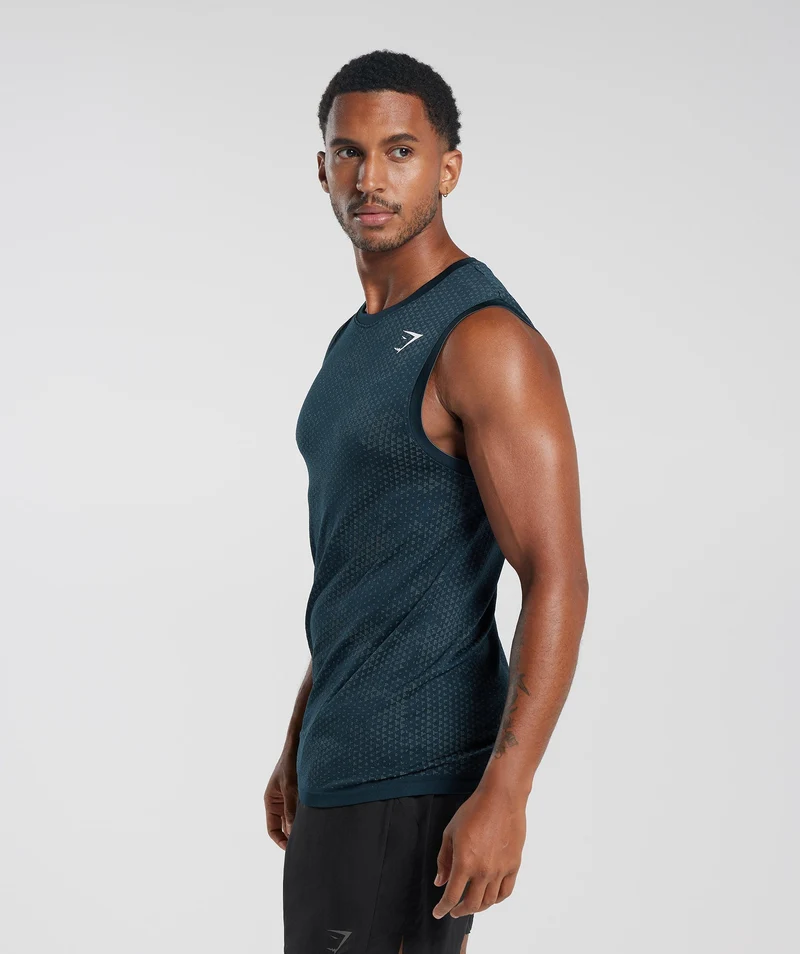 Gymshark Sport Seamless Tank - Navy/Denim Teal