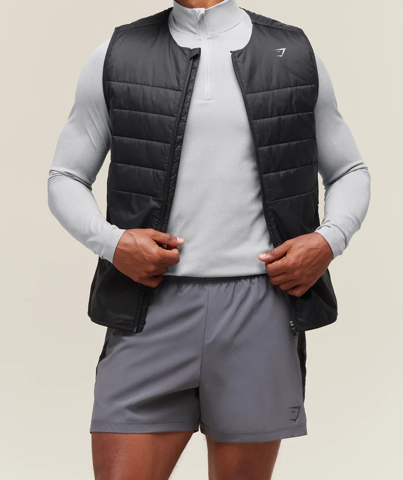 Gymshark Vital Seamless 1/4 Zip - Light Grey/Smokey Grey