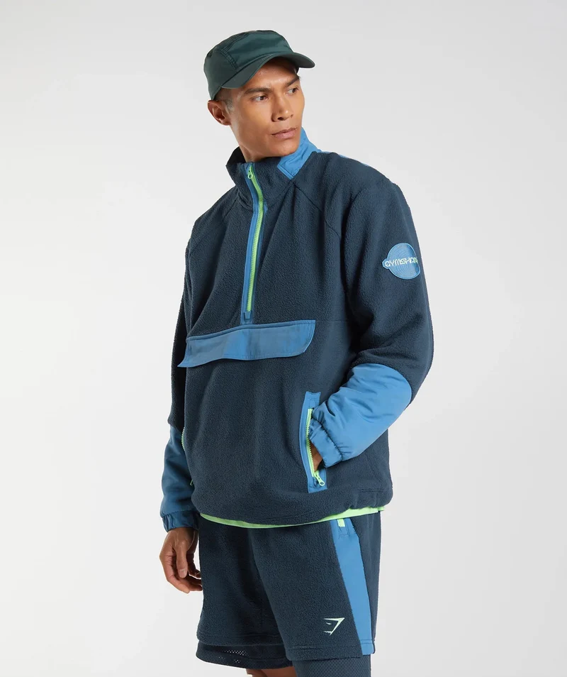 Gymshark Vibes Midlayer Jacket - Navy/Lakeside Blue